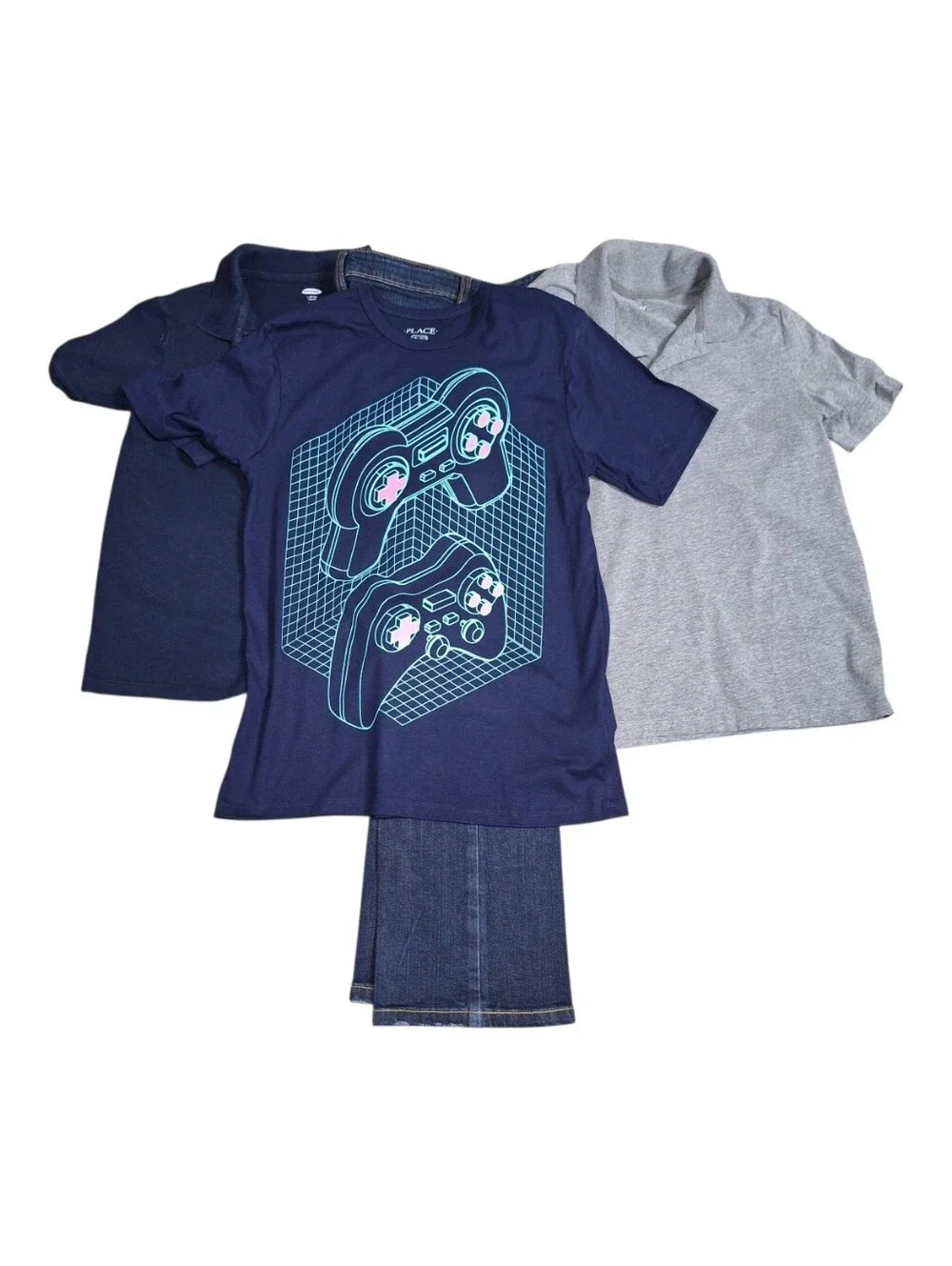 Boys Size 10–12 Used Clothing Lot | Old Navy Polo, Children's Place Tee, Cat & J